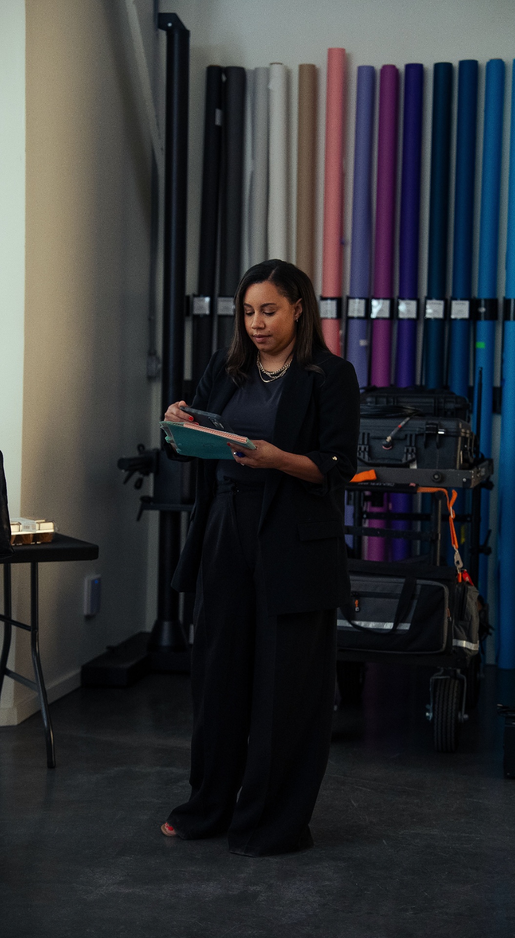 Letisha directing a podcast session